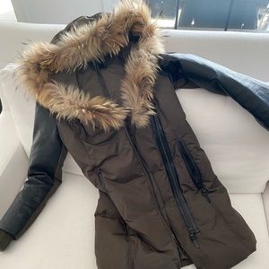 Stunning Atelier Noir (Rudsak) 3/4 length puffy w/ genuine leather & fur.